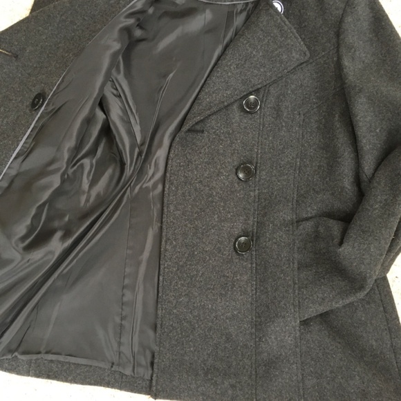 NWOT Double Breasted Wool Pea Coat - Picture 3 of 11